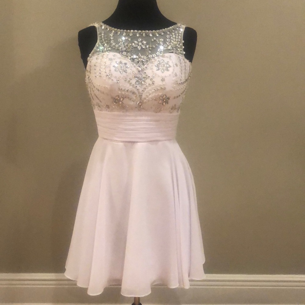 White cocktail dress